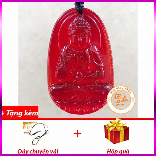 Phật Adida💖Tặng Quà Vip💖 đá mã não đỏ dành cho tuổi Hợi