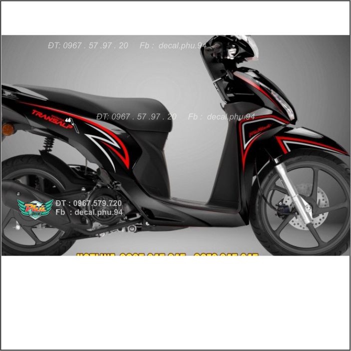 Tem Rời Vision Đen chỉ đỏ (C)