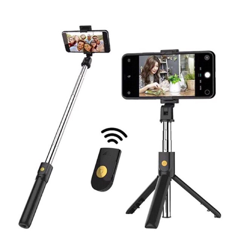 🌟GẬY SELFIE 3 CHÂN🌟 Gậy chụp ảnh tự sướng bluetooth 3 chân đa năng kèm nút bluetooth ( sẵn 1 PIN ) Tripod K07 , gập gọn