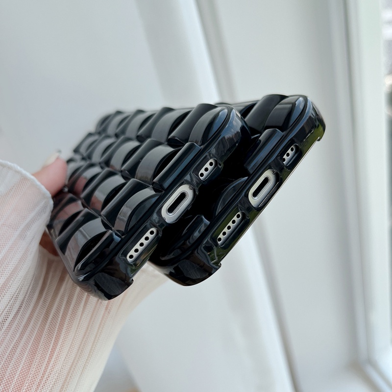 Ốp Điện Thoại Chống Sốc Họa Tiết Dệt 3D Thân Thiện Với Da Cho iPhone 14 13 12 11 Pro Max XS XR X 8 7 Plus Chống Rơi