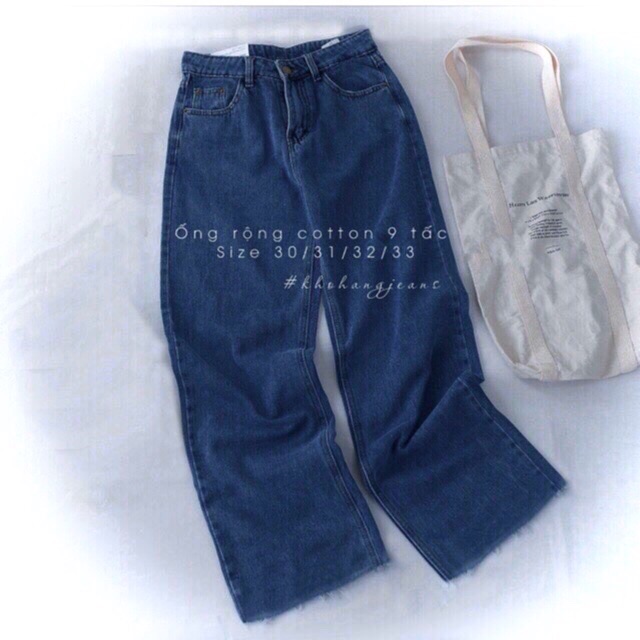 [Đại 30~35]Quần Ống Rộng 9 Tấc Rách 1 Gối Và u 2Lai Đậm/Nhạt TUA LAI-Quần Size Đại Dành Cho Bạn Cần Giấu Khuyết Điểm | BigBuy360 - bigbuy360.vn