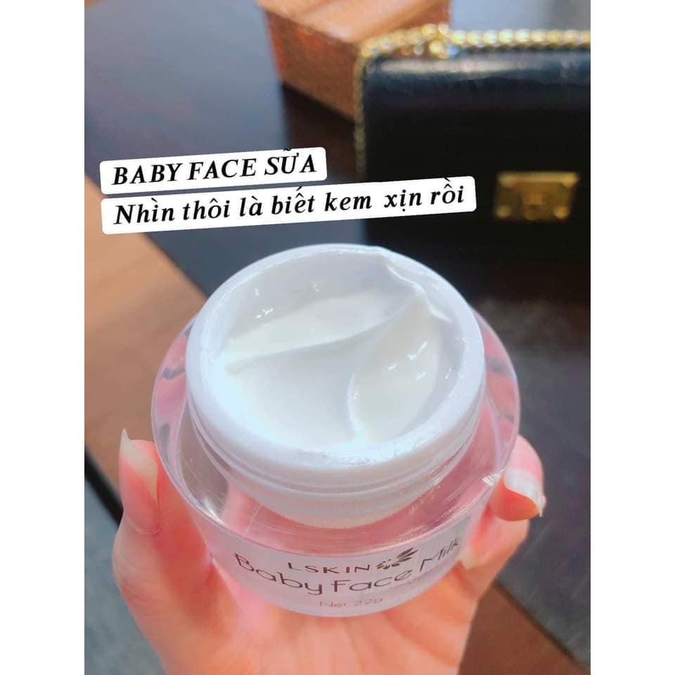 Kem sữa BABY FACE MILK cấy trắng căng bóng da mặt