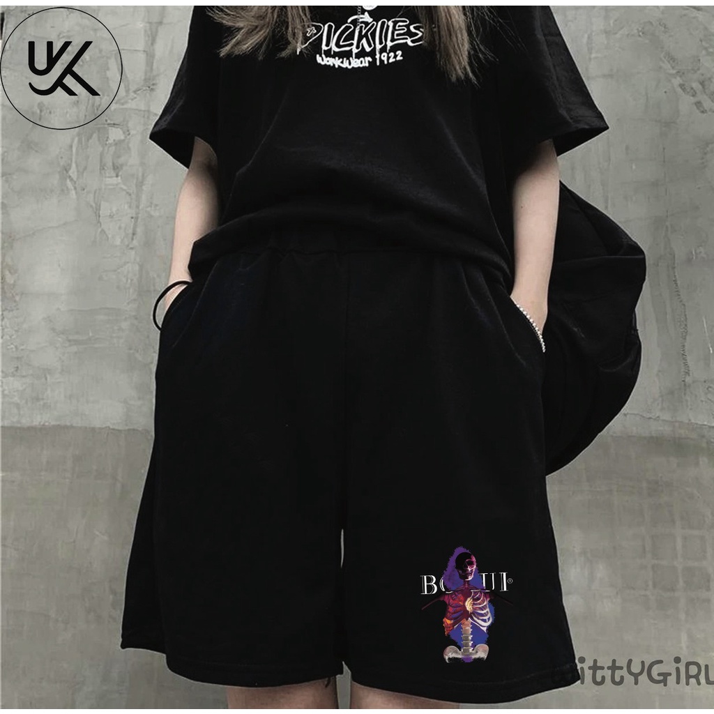 QUẦN SHORT BOBUI XƯƠNG Nam Nữ, chất thun Poly 2 da, đùi thể thao, cộc ngắn form rộng unisex