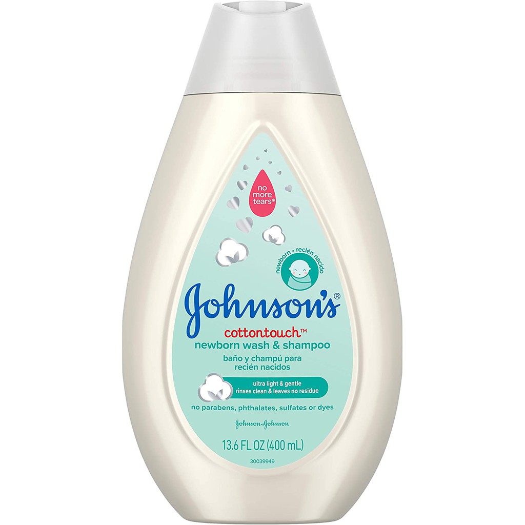 Johnson's Sữa tắm & gội đầu cho bé sơ sinh Nhẹ nhàng rửa sạch bụi bẩn & vi trùng 200ML SET 2 CHAI
