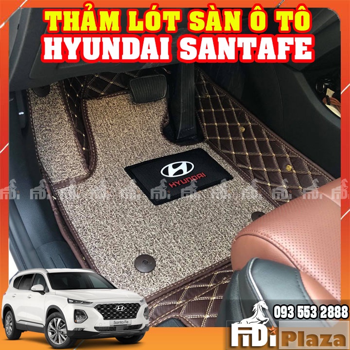 Thảm Lót Sàn Ô TÔ 5D 6D Xe Huyndai Santafe - Thảm Trải sàn Ô TÔ Không Mùi - Không Thấm Nước