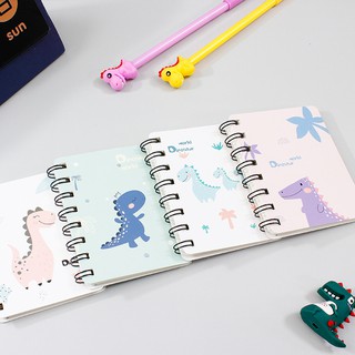 🔥𝐇𝐎𝐓 𝐃𝐄𝐀𝐋🔥 Sổ Tay Mini A7 kích thước 10.5x8cm 80 Trang Có Dòng Kẻ Ngang Chống Lóa - Hình Khủng Long Cute