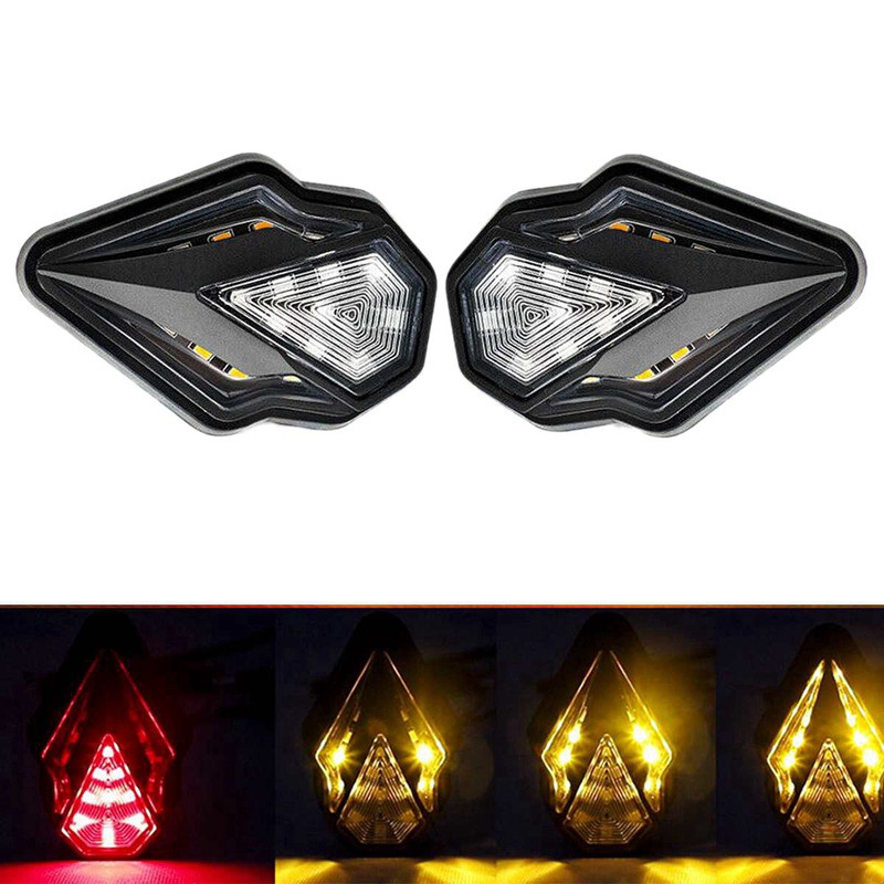 2PCS Sequential Flush Mount Turn Signal Red Yellow LED Lamp