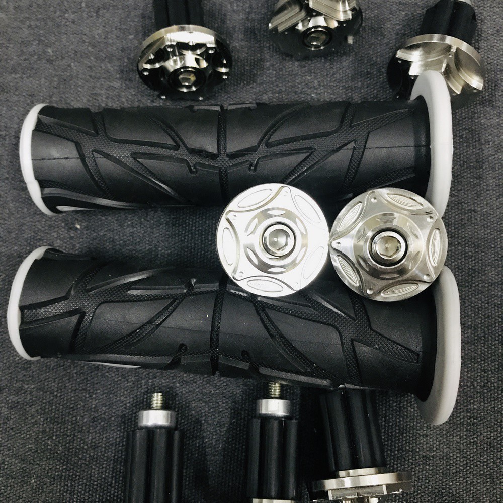 [XẢ KHO] COMBO Gù xe máy inox SALAYA cùng bao tay SPIDER màu đen siêu êm mềm mại phượt xuyên việt