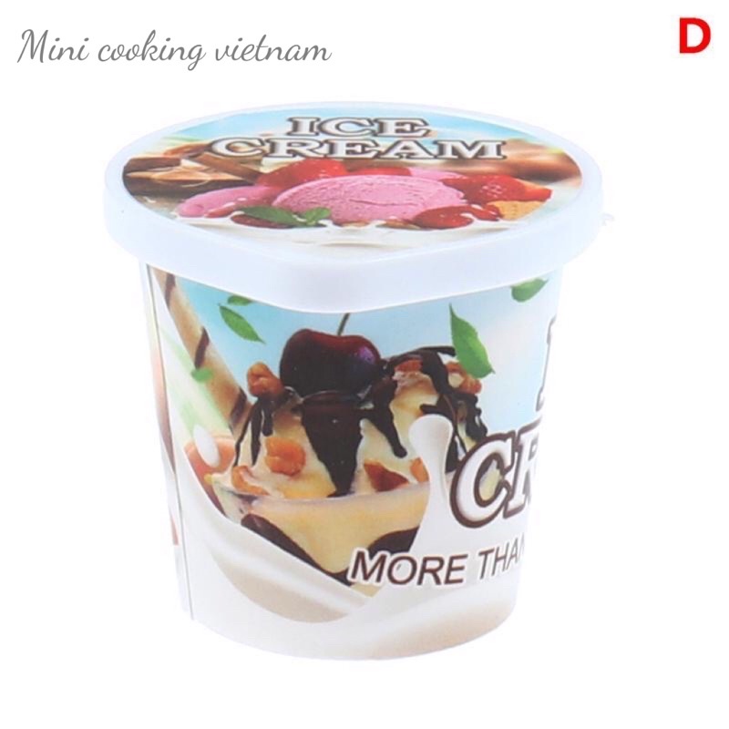 Mô hình hộp kem - mì ly - mì tô mini cho nhà búp bê / Mini cooking vietnam