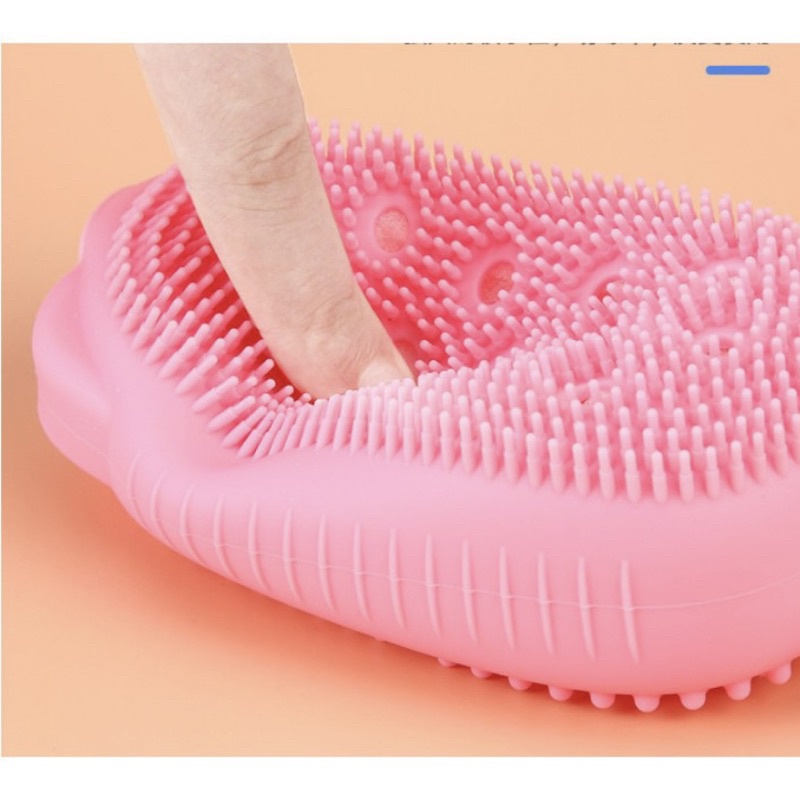 Bông tắm silicon tạo bọt, tẩy da chết matxa 2 mặt