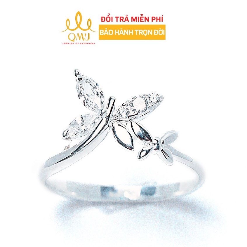 Nhẫn bạc nữ QMJ Hồ điệp nạm đá đẹp Q016