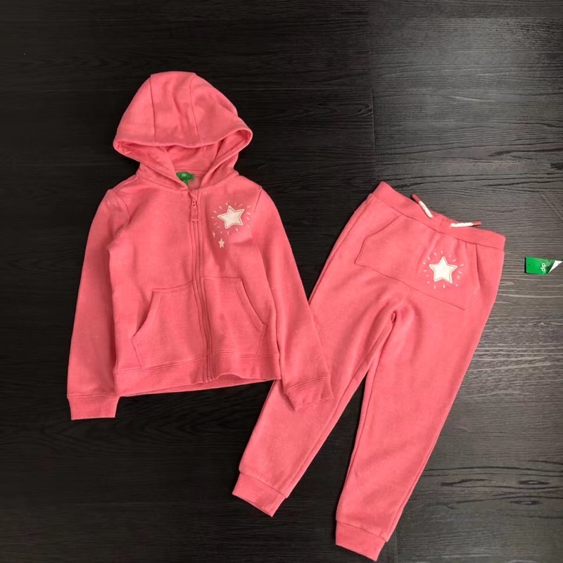 Bộ quần áo cho bé gái DIP 6m-2 tuổi Set thu đông chất nỉ bông xuất dư 0721