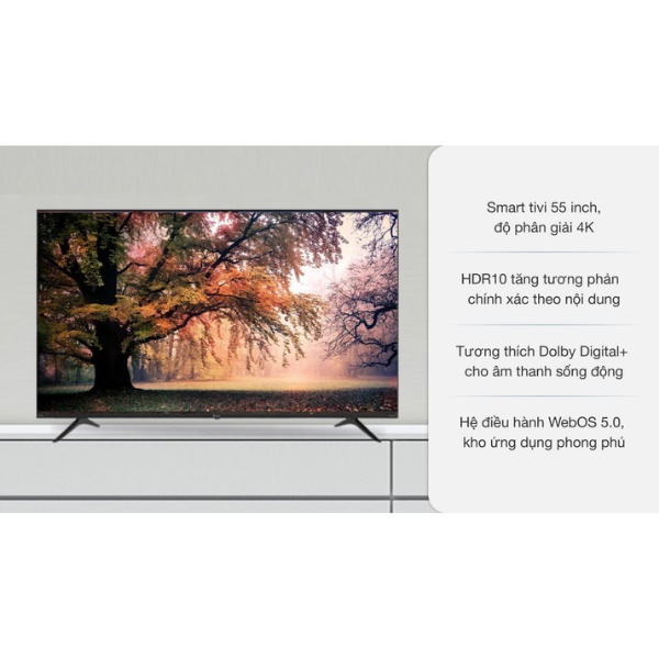 Smart Tivi Casper UHD 4K 55 Inch 55UW6000 mẫu 2021 hệ điều hành WebOS, tìm kiếm bằng giọng nói