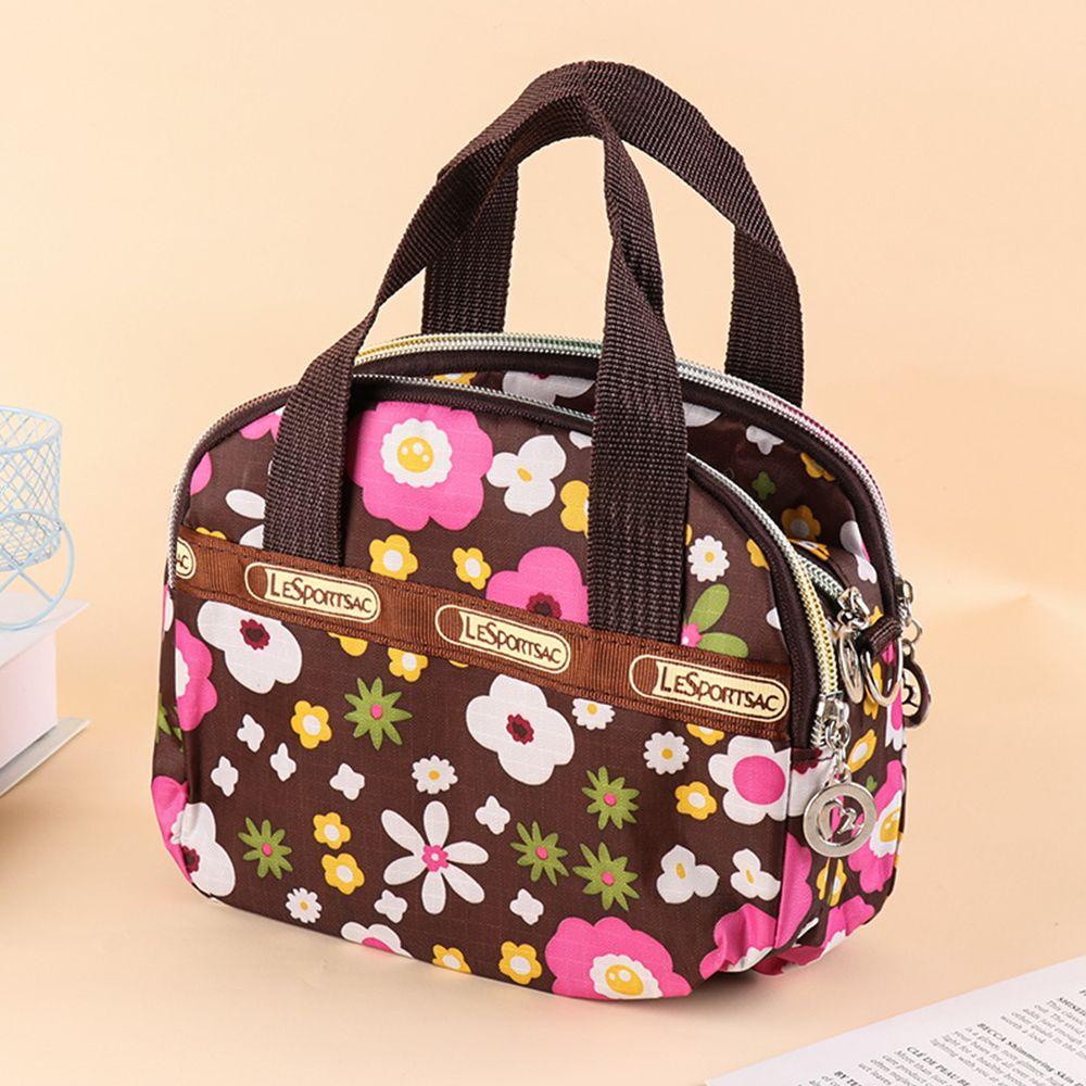 Heceh Túi Đeo Chéo Nylon Đa Năng Chống Thấm Nước Có Khóa Kéo In Họa Tiết