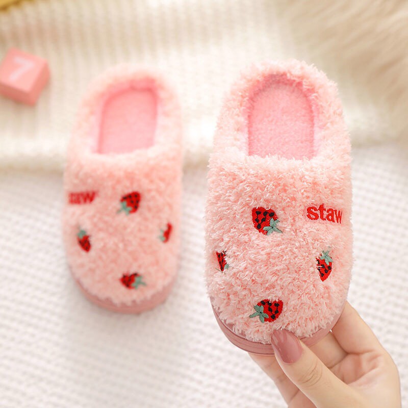 Giày dép bông lót lông mềm mịn cho gia đình, bé trai, bé gái K056