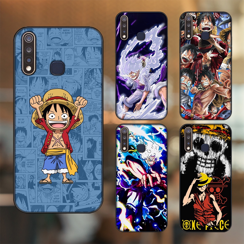 Ốp lưng Vivo Y19 viền đen in hình Luffy One Piece