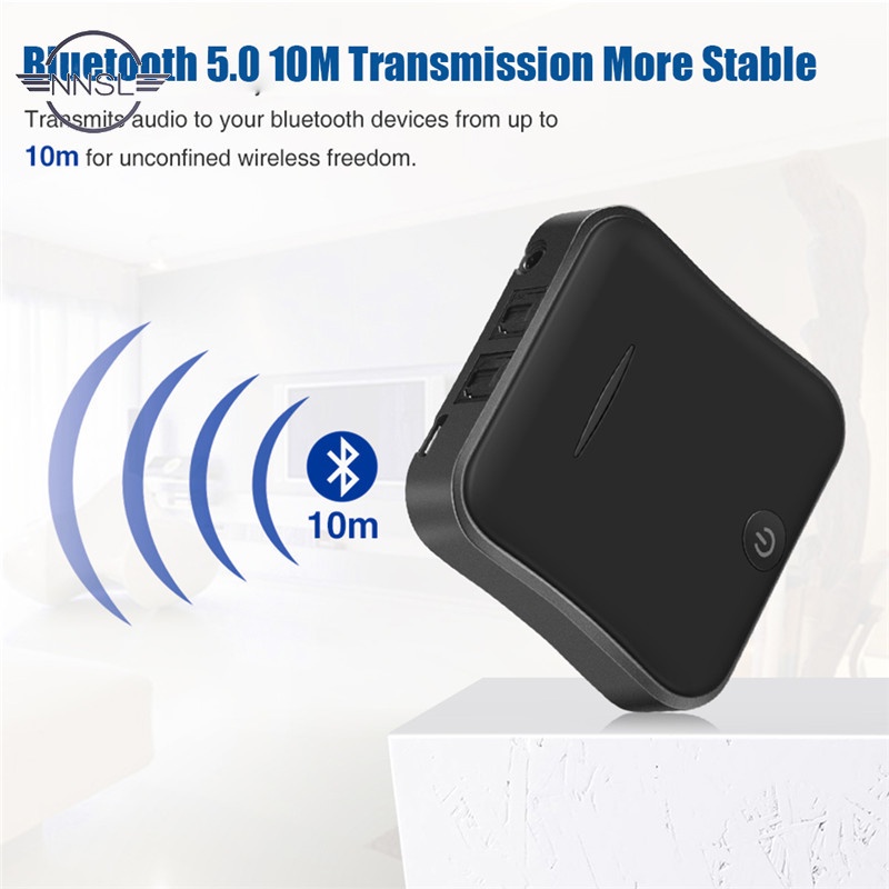 Thiết Bị Truyền Nhận Tín Hiệu Âm Thanh Bluetooth 5.0 Toslink / 3.5mm Aux / Spdif Cho Xe Hơi / Tv