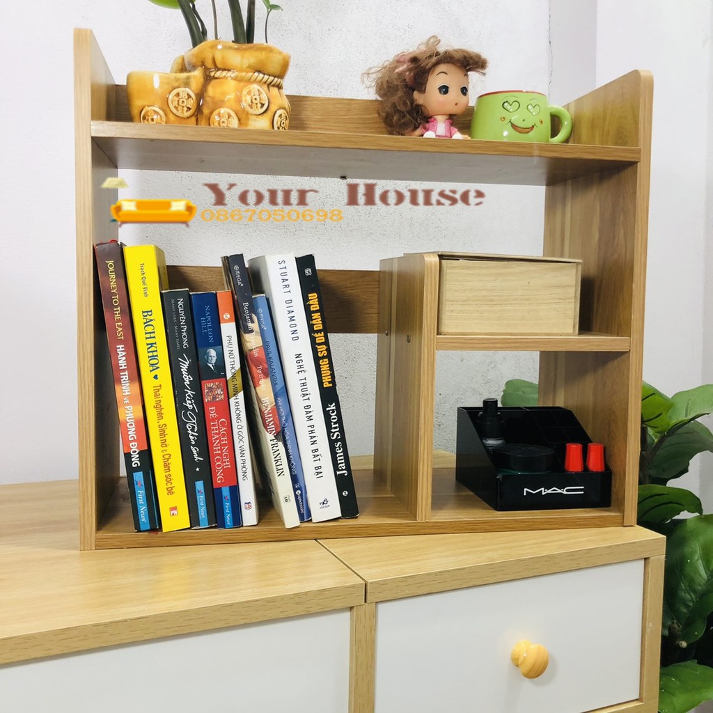 Kệ Hồ Sơ, Kệ Sách Đa Năng Để Bàn Gỗ MDF - YOUR HOUSE