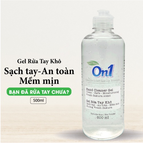 Gel Rửa Tay Khô On1 chai 500ml - Khử mùi, diệt khuẩn, bảo vệ da tay