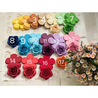 Set cánh làm đầu bông hoa hồng bằng giấy mĩ thuật