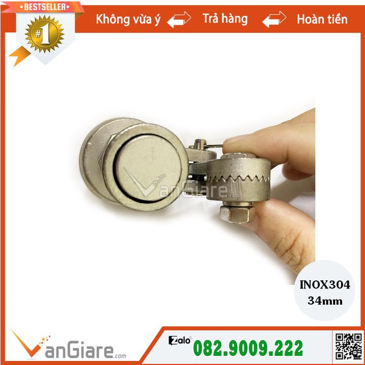 Van phao cơ Inox 304 34 Đài Loan (Tốt)