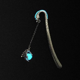 Kẹp sách bookmark dạ quang Rồng (Bạc)