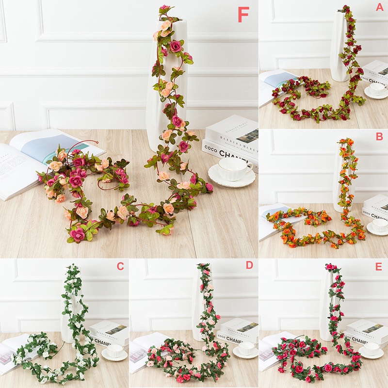 Dây Hoa Hồng Giả Trang Trí Tiệc Cưới 250cm