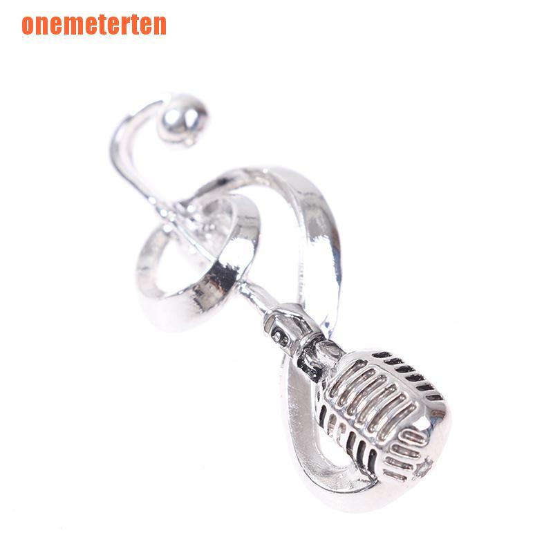 Ghim Cài Áo Hình Nốt Nhạc Mạ Bạc Phong Cách Cổ Điển