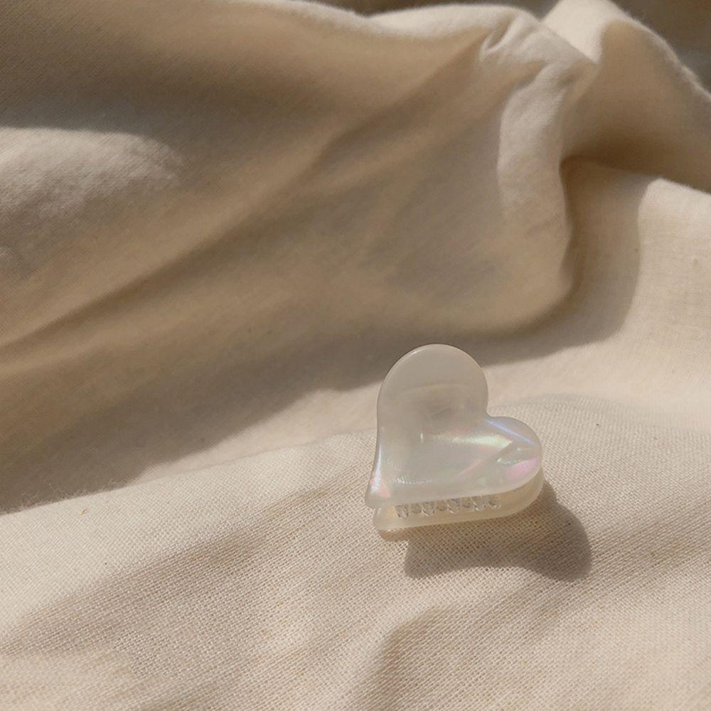 Kẹp Tóc Càng Cua Mini In Họa Tiết Trái Tim / Da Báo Bằng Nhựa Resin Phong Cách Hàn Quốc Dễ Thương