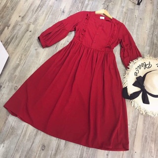 Váy baby doll đỏ tiểu thư