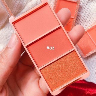 Má hồng 3 ô Kiss Beauty Peach Of Blush màu sắc trẻ trung, năng động, nhỏ gọn nội địa Trung | BigBuy360 - bigbuy360.vn