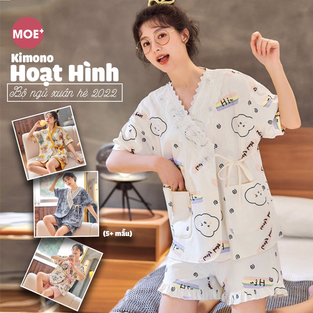 DỌN KHO ( lẻ size)_Bộ Ngủ Kimono Hoạt Hình Xuân Hè 2022