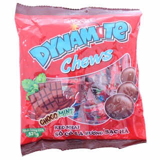 Kẹo Dynamite Chew vị socola, bạc hà/ trái cây 125g