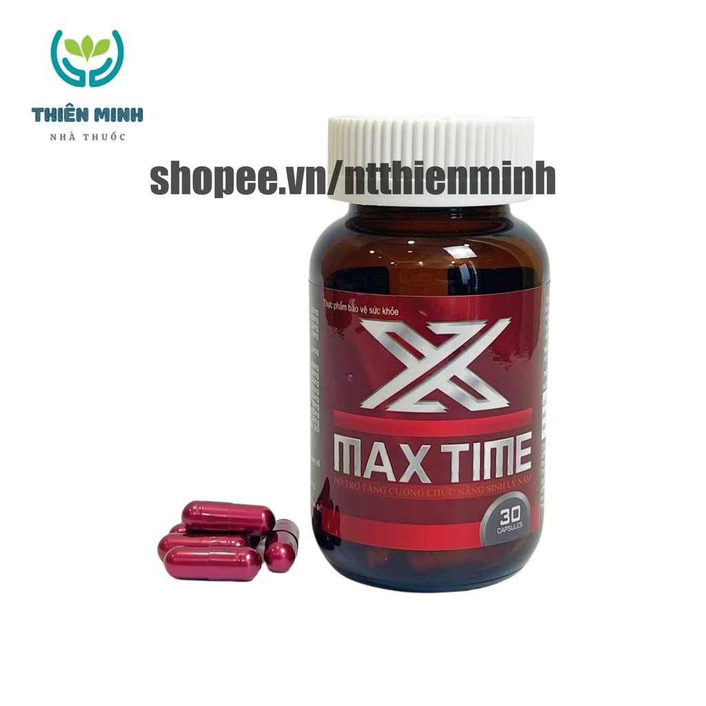 Viên uống hảu biển MAXTIME hỗ trợ trăng cường sinh lý, giảm xuất tính sớm, kéo dài thời gian quan hệ - Hộp 30 viên