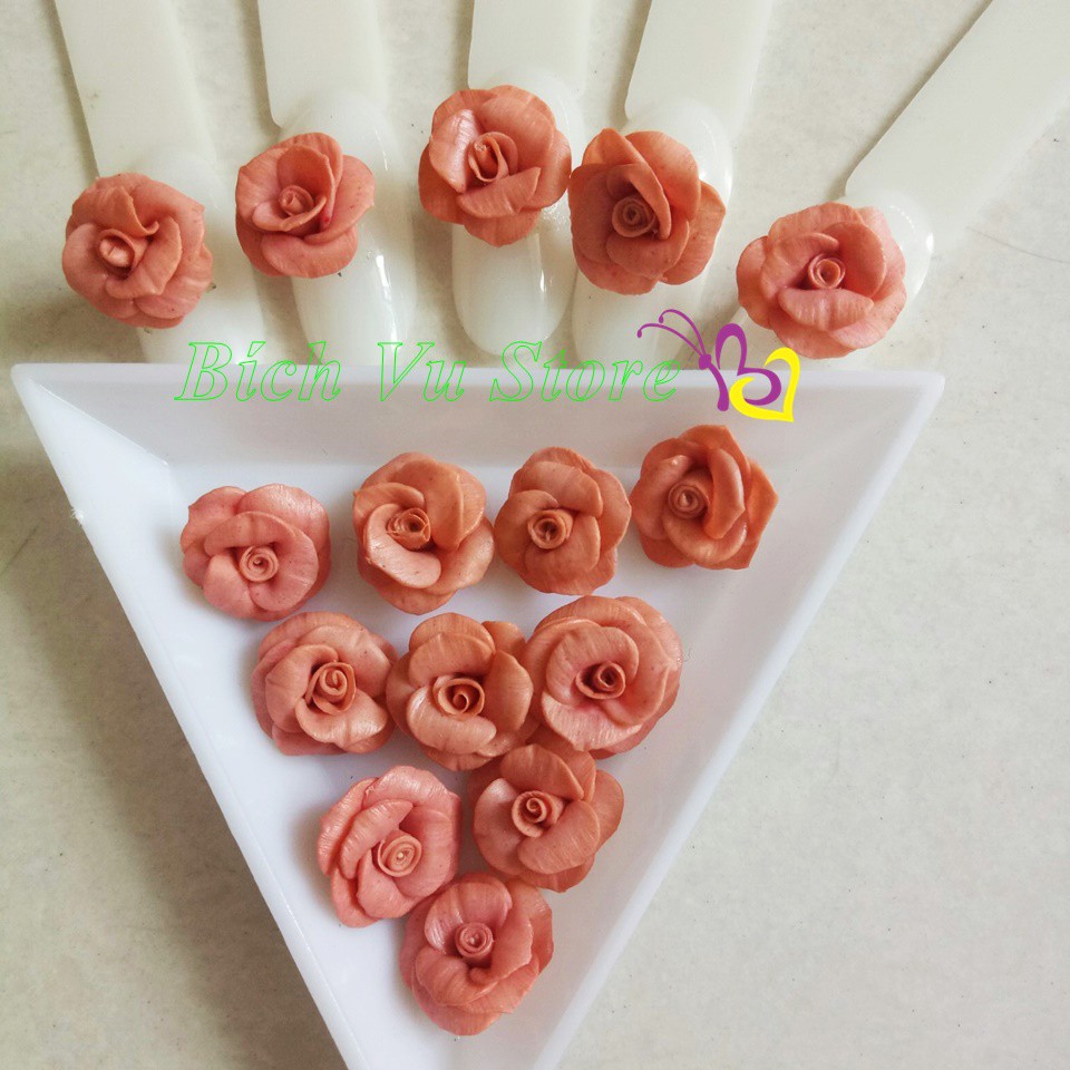 Hoa bột nỗi 4D đính móng | 19k/cặp