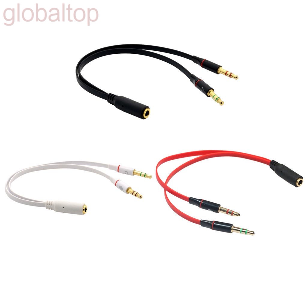 Cáp Chuyển Đổi Âm Thanh Chữ Y Từ Giắc Cắm 3.5mm Sang 2 Đầu Cắm 1 Lỗ Cắm