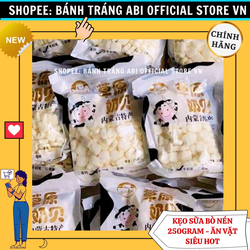 KẸO SỮA BÒ DẠNG VIÊN NÉN GÓI 250G