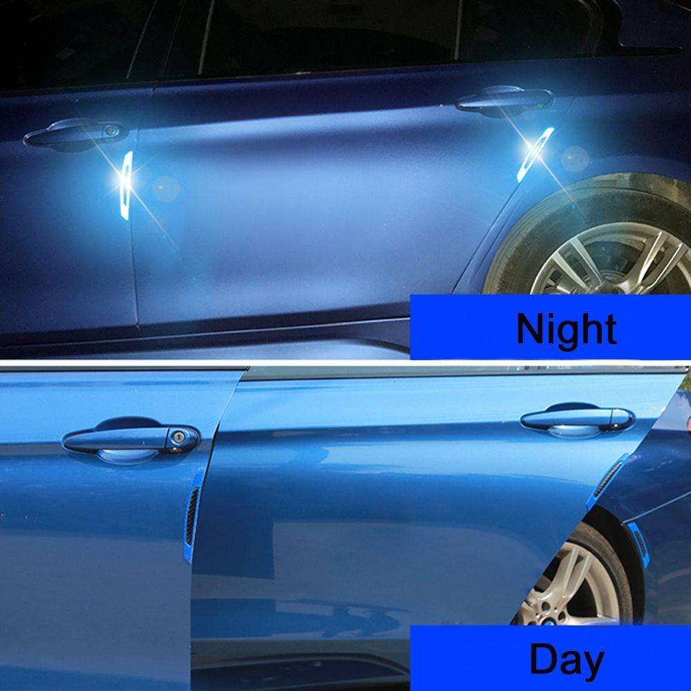 Bộ 4 Miếng Dán Phản Quang Bằng Sợi Cacbon Chống Va Chạm An Toàn