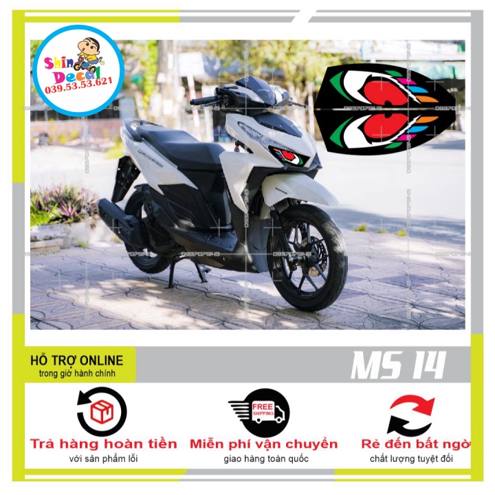TEM DÁN ĐÈN SƯƠNG MÙ XE VARIO 2017 (DECAL TRONG SUỐT) MS 14 - SHINDECAL2