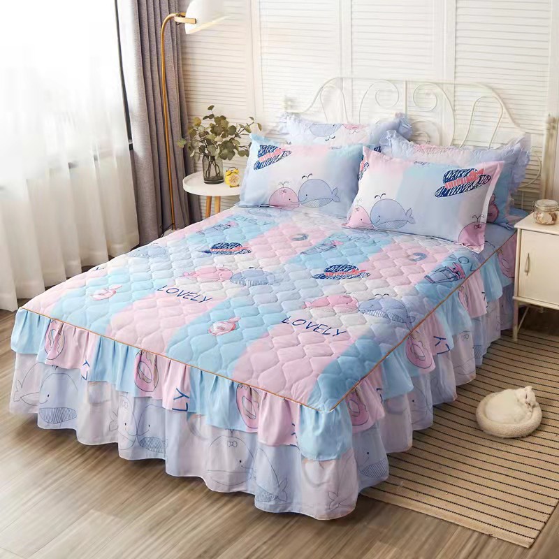 THẢM BỌC ĐỆM COTTON PHIÊN BẢN MỚI NĂM 2021 TẶNG KÈM 2 VỎ GỐI