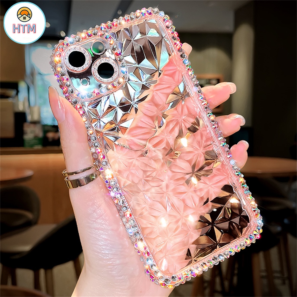Ốp Điện Thoại TPU Silicon Mềm Đính Đá Sang Trọng Cho iPhone 13 12 11 Pro Max X XS XR 7 8 Plus