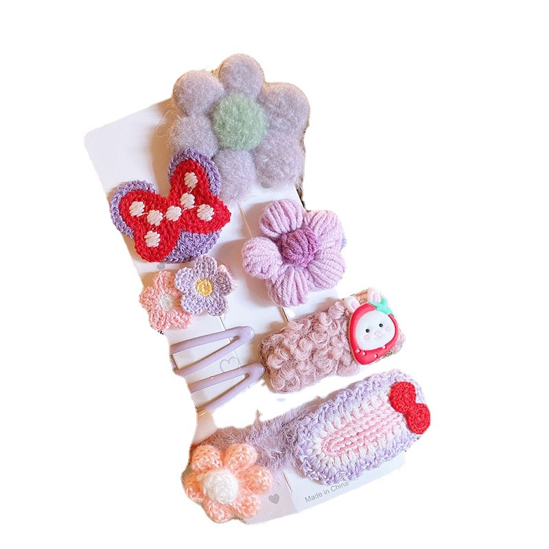 Set 8 Kẹp Tóc Hoạt Hình Xinh Xắn Dành Cho Bé Gái