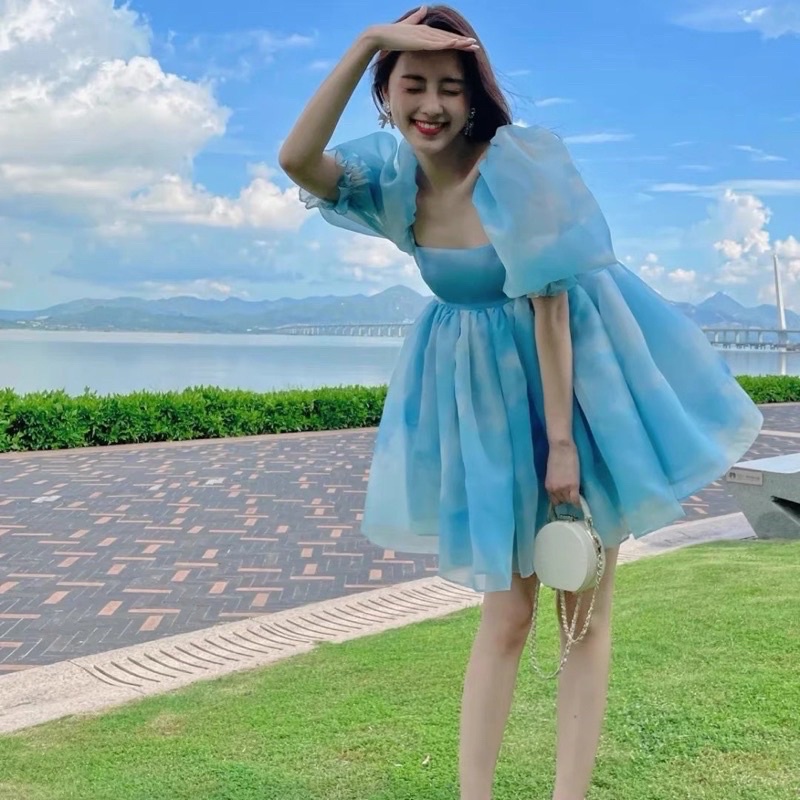 Đầm babydoll búp bê tay phồng kiểu dáng công chúa xinh xắn ulzzang sam sam Boutique