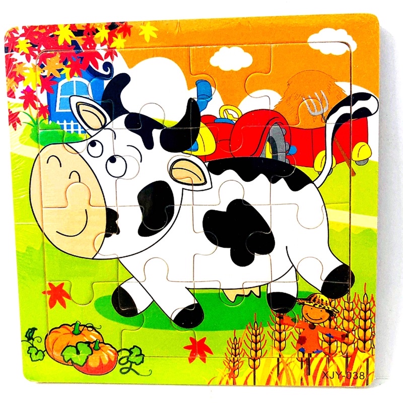 Đồ chơi xếp hình đồ chơi thông minh tranh ghép hình phát triển trí tuệ cho bé 16 miếng ghép