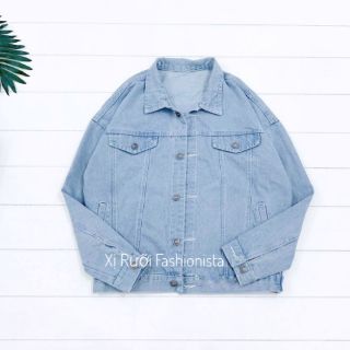 [Size S,M,L,Xl] Áo khoác jean xanh nhạt