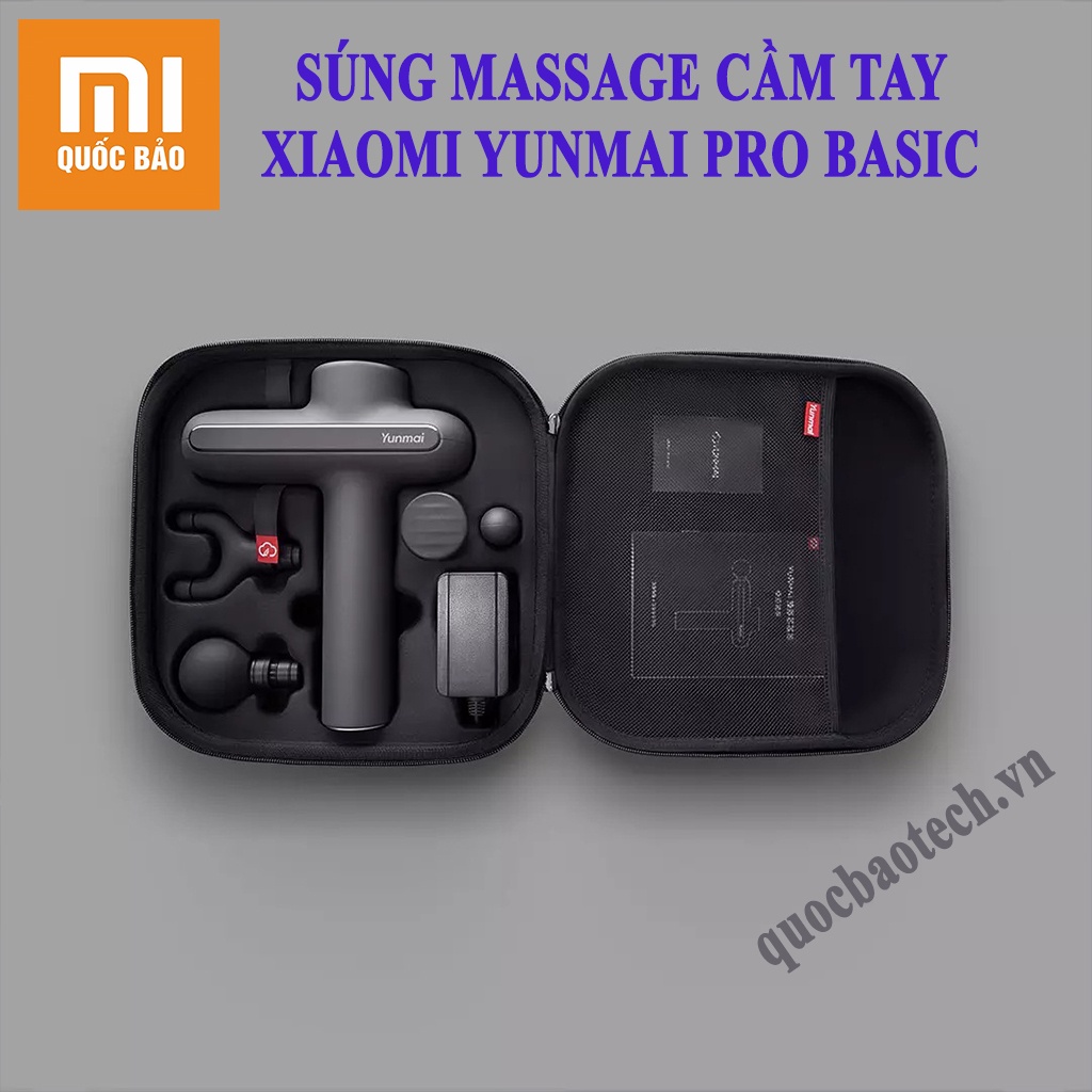 Máy massage cầm tay Xiaomi Yunmai Pro Basic- Dung lượng pin 2600mAh, 4 đầu massage