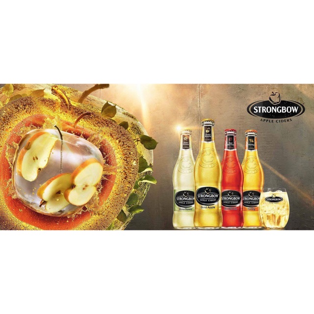 Nước táo lên men Strongbow Cider thùng 24 chai - kèm khuyến mại