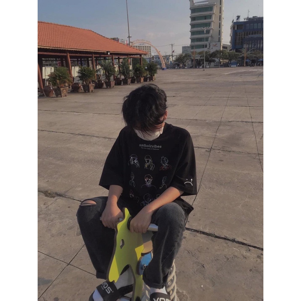 Áo thun unisex sadboiz sadboizvibes toss tee áo thun tay lỡ nam nữ sad boiz toss hình thêu full tag - Gin Store