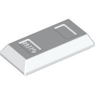 LEGO Thỏi Vàng Trắng - LEGO  White Minifigure, Utensil Ingot / Bar 6210076 99563