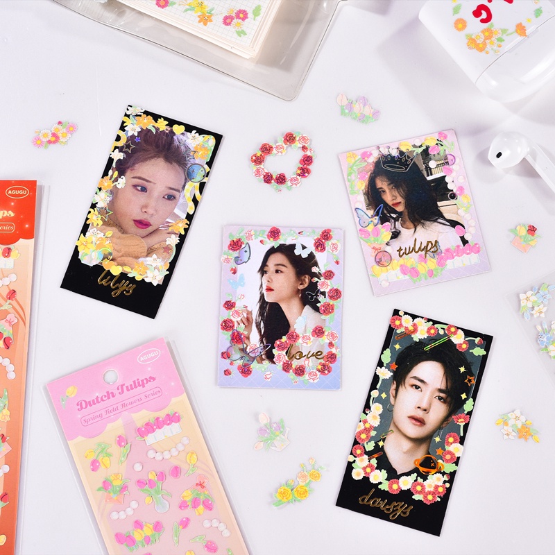 Flowertree 1 Miếng Dán Trang Trí Sổ Tay Hình Hoa Mùa Xuân